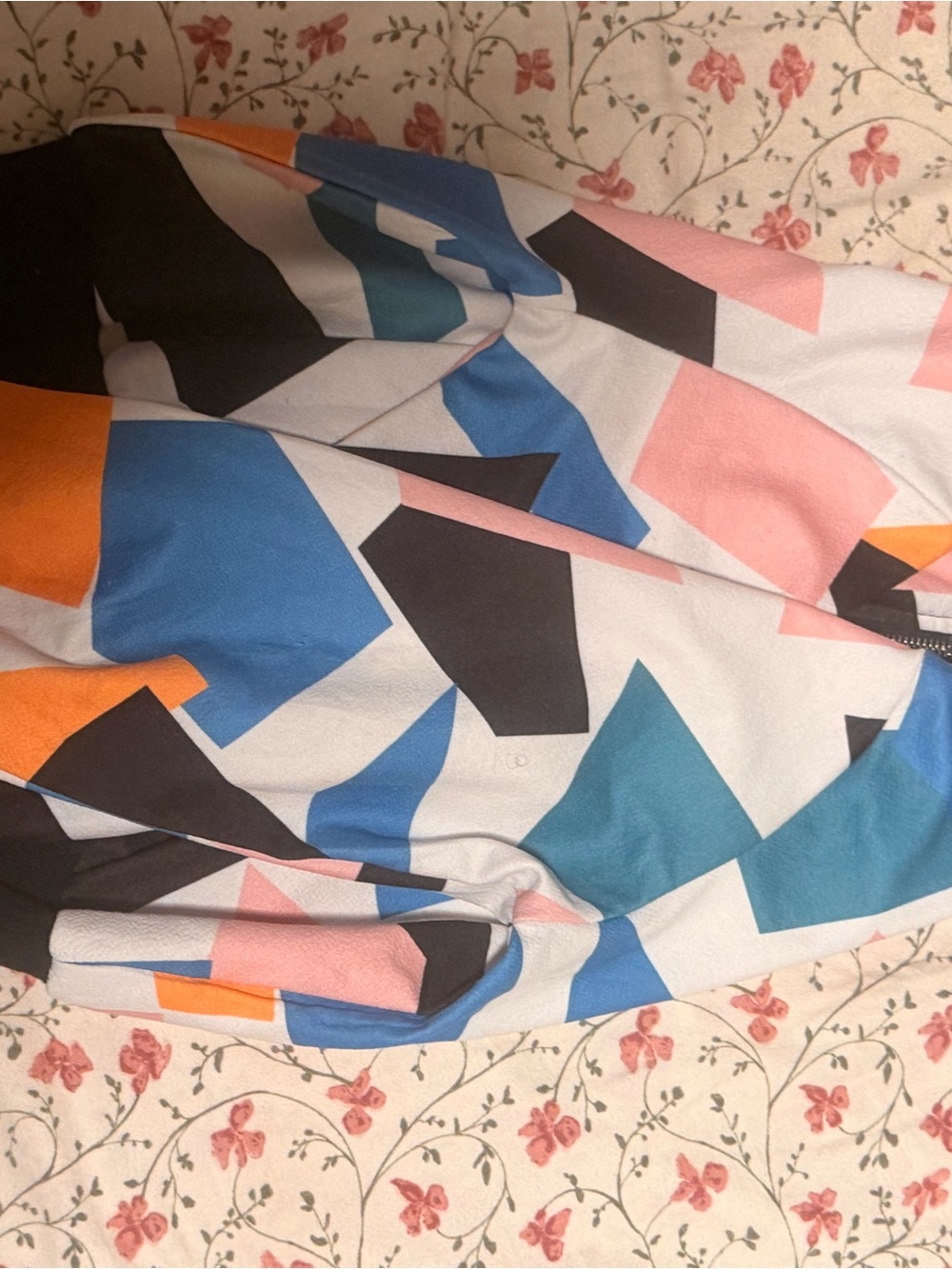 SHEIN Multicolor Geometric Colorblock Bomber Jacket - Picture 12 of 15